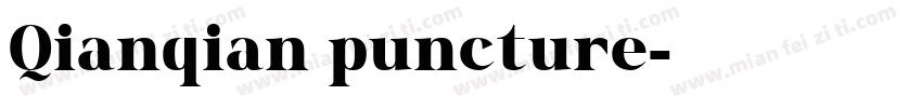 Qianqian puncture字体转换